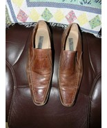 Fratelli Select Mens Brown Leather Square Toe Dress Shoes Loafers Size 1... - $53.40