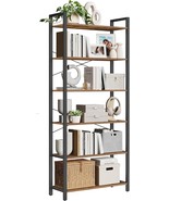 Vasagle 5-Tier Bookshelf, Bookcase With Steel Frame, Book Shelf For Livi... - $142.13 CAD