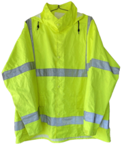 Tingley Vision Safety Rain Jacket XL Hood Hi Visibility Waterproof J2312... - £20.81 GBP