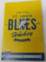 St. Louis Blues 2003-2004 Schedule Wallet Fold Out Hockey Bleed Blue - £8.88 GBP