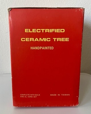 Vtg THE THOMAS COMPANY ELECTRIFIED CERAMIC Decorative CHRISTMAS TREE Missing 1 Item image 2
