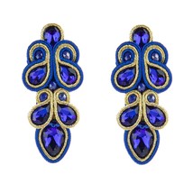 KPacoTa 2021 spring naw earrings for women Drop Vintage Soutache Handmade Irregu - £16.73 GBP