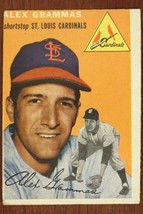 Vintage 1954 Baseball Card TOPPS #151 ALEX GRAMMAS Shortstop St Louis Ca... - £7.75 GBP