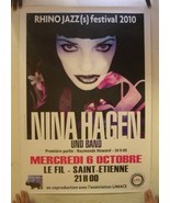 Nina Hagen 10-06-10 Rhino Jazz Festival German Tour Poster Concert Gig  - $246.17 CAD