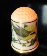 Common Yellowthroat Geothlypis Trichas Porcelain Thimble 1979 Vintage - £8.82 GBP