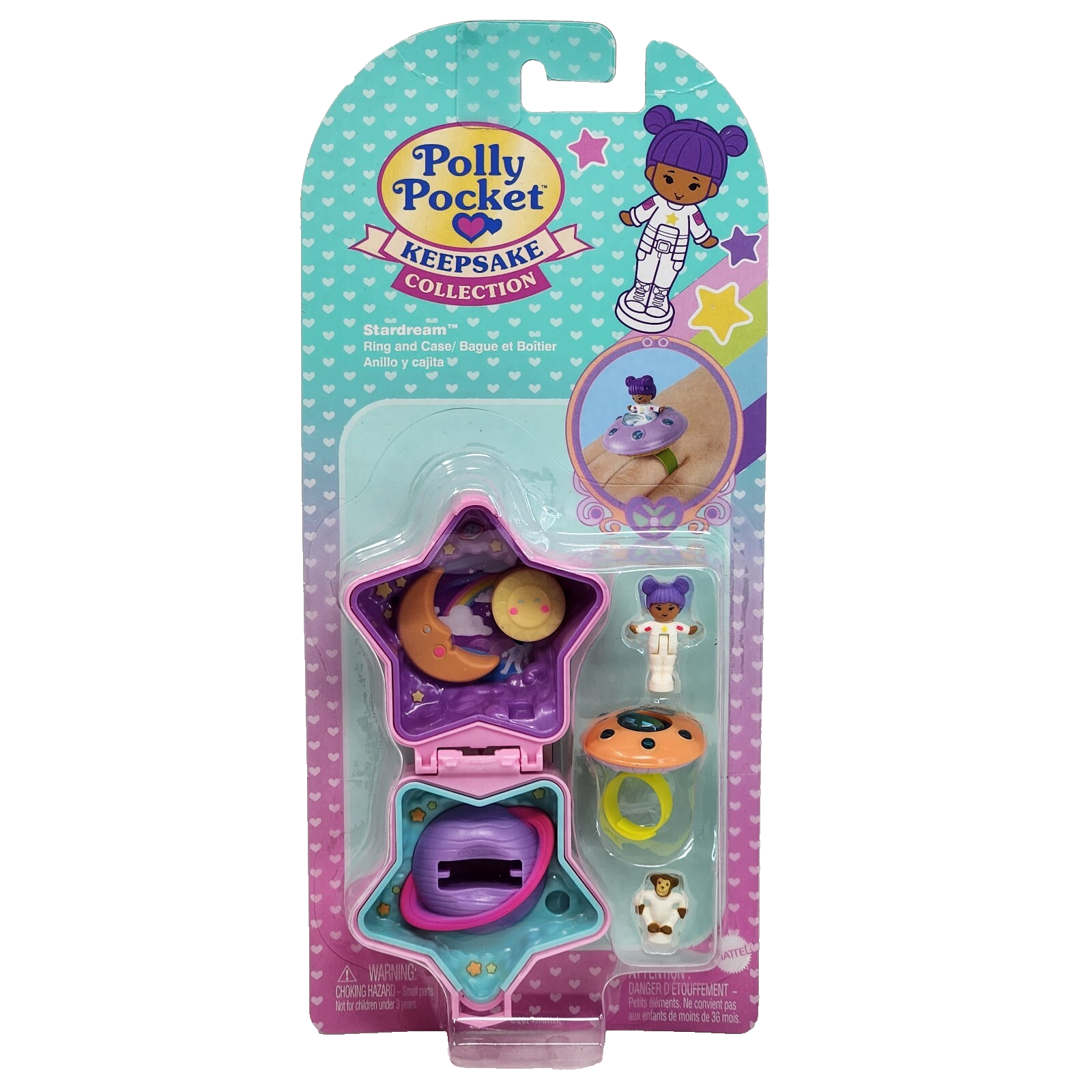 POLLY POCKET KEEPSAKE COLLECTION STARDREAM RING &amp; CASE NEW SEALED MATTEL... - $19.00