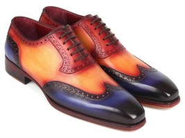 Paul Parkman Mens Shoes Oxfords Multicolor Goodyear Wingtip Handmade 6819-MLT - £466.47 GBP