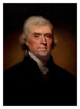 Thomas Jefferson 3RD President Of The United States Portrait 5X7 Photo Reprint - £6.68 GBP