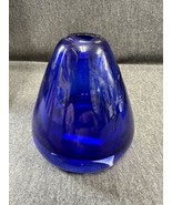 Vintage 4” Glass Art Cobalt Blue Bulb Oil Candle  Missing Wick - $44.55