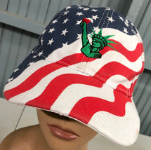 Stars Stripes Statue Liberty Patriotic Adjustable Baseball Cap Hat - £11.64 GBP