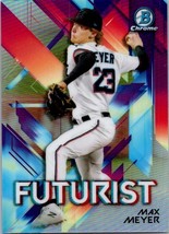 2021 Bowman Chrome Mega Box Baseball Max Meyer Futurist Mojo Refractor - $2.97