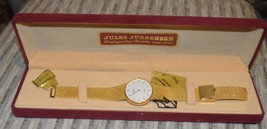 Jules Jorgenson Quartz Watch, New Battery, Works fine, New in box, Gold colored  - £79.92 GBP