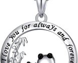 Mothers Day Gifts for Mom, 925 Sterling Silver Jewelry Cute Panda Pendan... - $41.78