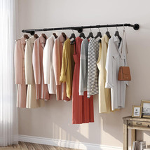 71&quot; Long Wall Clothing Rack Industrial Pipe Hanging Rack Garment Kitchen... - £40.09 GBP