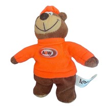 1997 Alpha Kids Plush 6&quot; A&amp;W Root Beer Bear Hat Sweater Advertising Beanie - £6.08 GBP