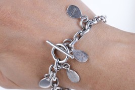 7.25&quot; Retro Sterling silver positive message link bracelet - $89.10