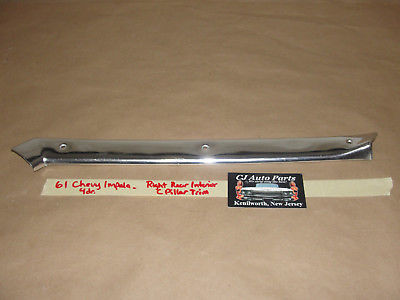 Primary image for OEM 61 Chevy Impala 4 Dr RIGHT PASS SIDE REAR C PILLAR INTERIOR TRIM HEADLINER