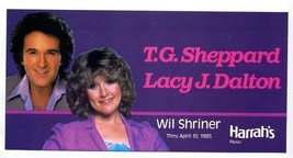 1985 T G Sheppard and Lacy J Dalton at Harrah&#39;s Reno Nevada Postcard Wil... - £8.60 GBP