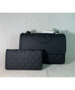 Tory Burch Black Matte Fleming Convertible Shoulder Bag + Wallet - $866.00 - $858.00