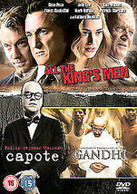 Capote/All The King&#39;s Men/Gandhi DVD (2007) Philip Seymour Hoffman, Miller Pre-O - £13.94 GBP