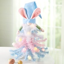 29&quot; Lighted EASTER Bunny Rabbit GNOME Tree Colorful Easter Decoration Home Decor - £22.22 GBP