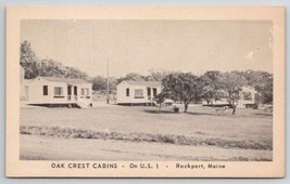 Rockport ME Oak Crest Cabins On US 1 Maine Postcard A32 - £12.54 GBP