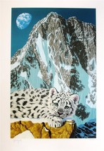 William Schim Schimmel &quot;Snow Leopard&quot; S/N Giclee endangered mountain cat Asia - £317.47 GBP