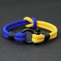 Concentric Knot Men Bracelet Outdoor Survival Braclet Unfading Horseshoe Buckle  - £14.22 GBP