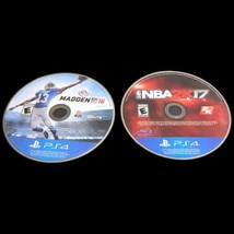 LOT of 2 - PLAYSTATION PS4 - Madden 16 NBA 2k17 Disc Only - $4.95