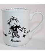 NURSE Coffee Mug White &amp; Black Marci Enesco Children Of The Inner Light ... - £8.37 GBP