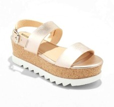New Mossimo Womens Gold Lizzie Platform Summer Sandals - £66.60 GBP