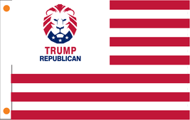 Trump Republican 12x18 2x3 3x5 150D Nylon Flag Protect Official Flags Usa First - £14.84 GBP