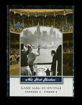 2008 Upper Deck Yankee Stadium Legacy Baseball Card YSL1686 Yankees Tigers 1944 - £7.90 GBP