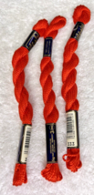 3 MINT Anchor Perle Pearl Cotton #333 Orange Embroidery Floss Vintage Skein - $9.41