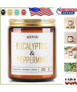 Relaxing Eucalyptus Mint Candle (9oz) - Clean Burning with Rich Aroma fo... - $55.93 CAD