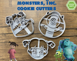 Monsters, Inc. Set of 3 Cookie Cutters | Boo | Sullivan | Mike |  Party ... - $4.99+
