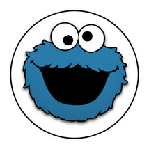 30 Cookie Monster Envelope Seals Labels Stickers 1.5&quot; Round - $7.49