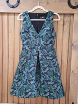 Sam Edelman Womens Palm Blue Green A-Line Dress Blue Sz 2 Mini Party Coc... - £17.42 GBP
