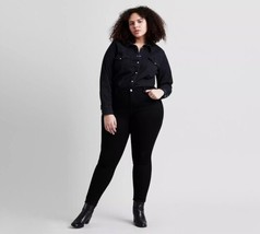 NWT Levi&#39;s Women&#39;s 720 High-Rise Super Skinny Jeans Plus Size 24W Med Black - £36.47 GBP