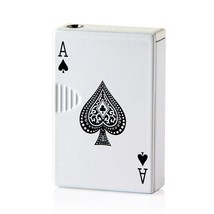 Windproof Metal Lighter Jet Torch Cigar Poker Butane Cigarette Cards Toy... - £10.07 GBP
