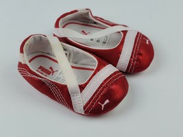 PUMA Baby Girl Sneakers Stylish Lightweight Fashion Cute Slip On size 3 Red NEW - £19.03 GBP
