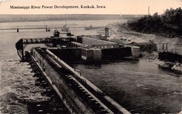 Keokuk Iowa Mississippi River Power Development ~ High View ~ Curteich Postca... - £8.20 GBP