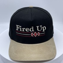 Fired Up Hat Cap Work Red Diamonds Adjustable Black Baseball Snapback - $7.91