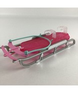 Barbie On The Go Sled Toboggan Doll Clips Winter Accessory 2013 Mattel Toy - $33.78 CAD