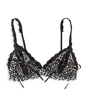 Hanky Panky After Midnight Classic Leopard Print Peekaboo Bralette, Medium - £30.29 GBP