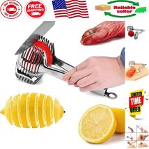 Dishwasher Safe Stainless Steel Fruit &amp; Vegetable Cutter with Locking Ha... - $490.86 MXN