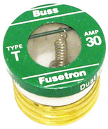 1 BUSS 30A Edison Base PLUG FUSE Time Delay TL 30 amp Green Tron BUSSMAN... - $28.10 CAD