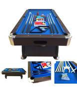 7&#39; Feet Billiard Pool Table Snooker Full Set Accessories Game mod. Blue Sea - $2,363.61 CAD