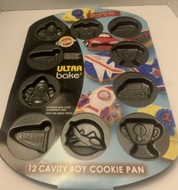 Wilton 12 Cavity Boy Theme Cookie Pan Mold Non-Stick - Brand New - $15.00