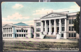 1907 Polytechnic High School Los Angeles CA Postcard California Postmarked - £4.70 GBP